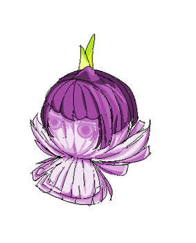 violet onion head