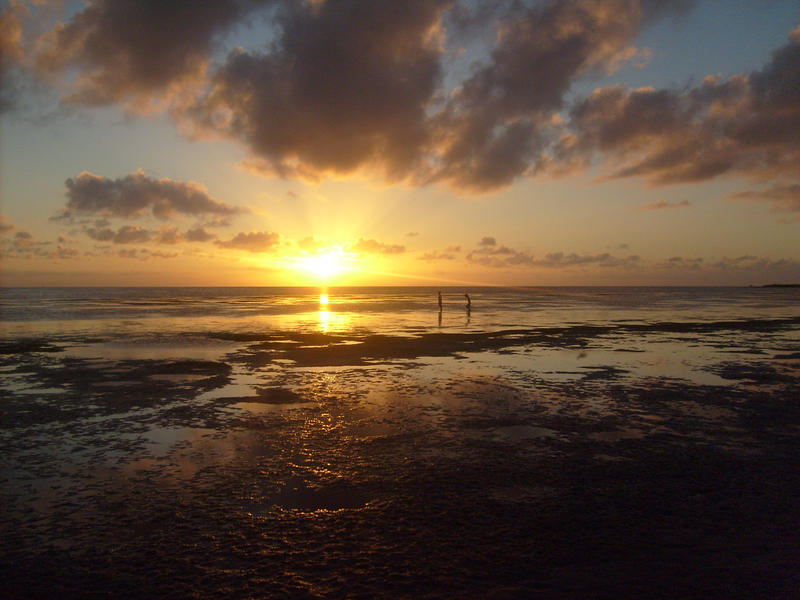 sunset at the bay