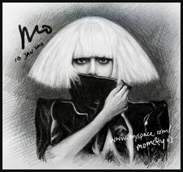 drawing of Lady Gaga 2 by mcglory