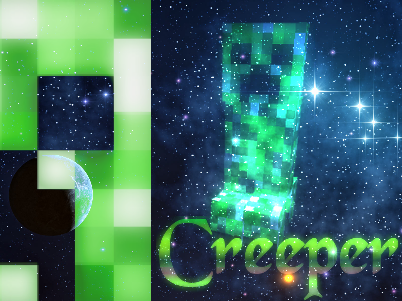 Minecraft Creeper Wallpaper by Tardis34
