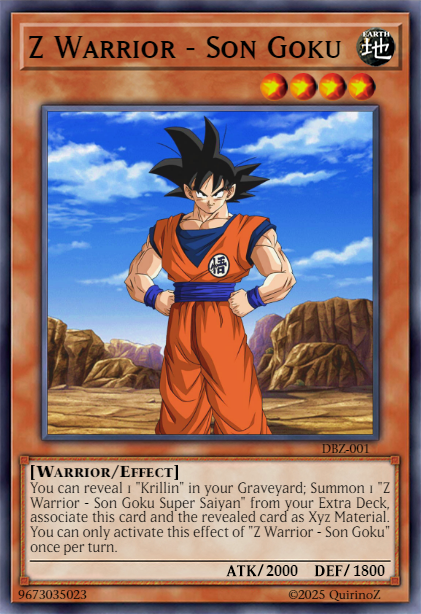 Z Warrior - Son Goku | YuGiOh TCG by QuirinoZ on DeviantArt Z Warrior - Son Goku | YuGiOh TCG by QuirinoZ on DeviantArt
