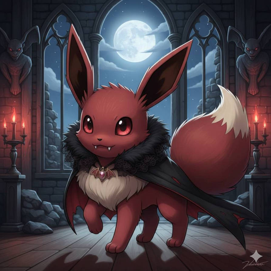 Vampireee Vampire Eevee by Eeveelutionsfan06 on DeviantArt