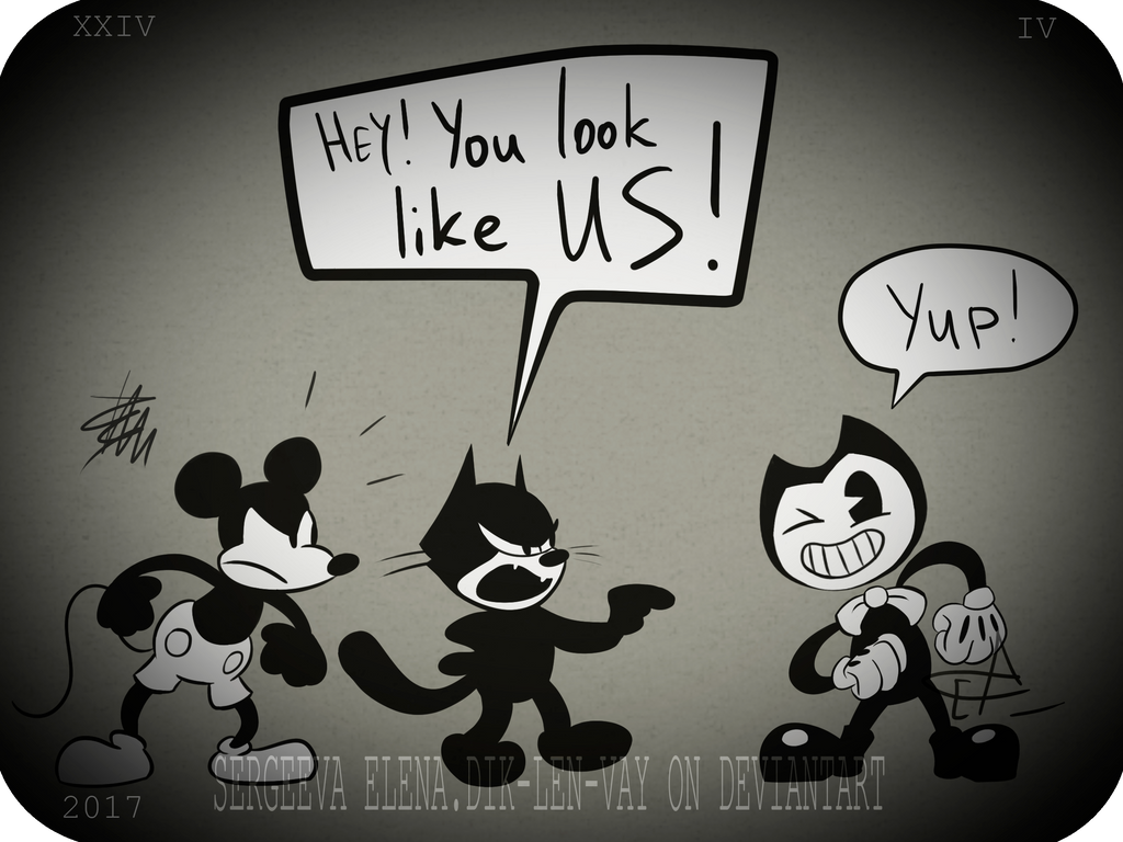 Mickey, Felix and Bendy