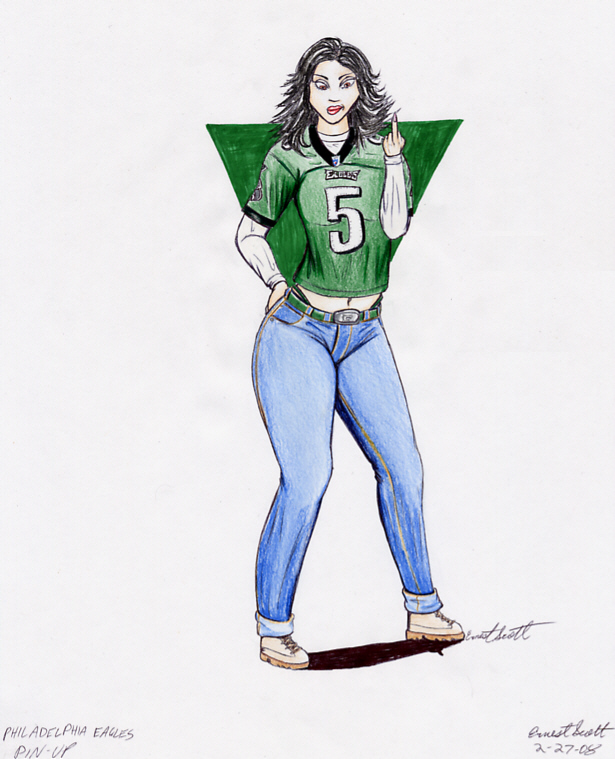 NFL Pin Up- Eagles