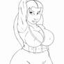 Thick Beauty 43- Line Art