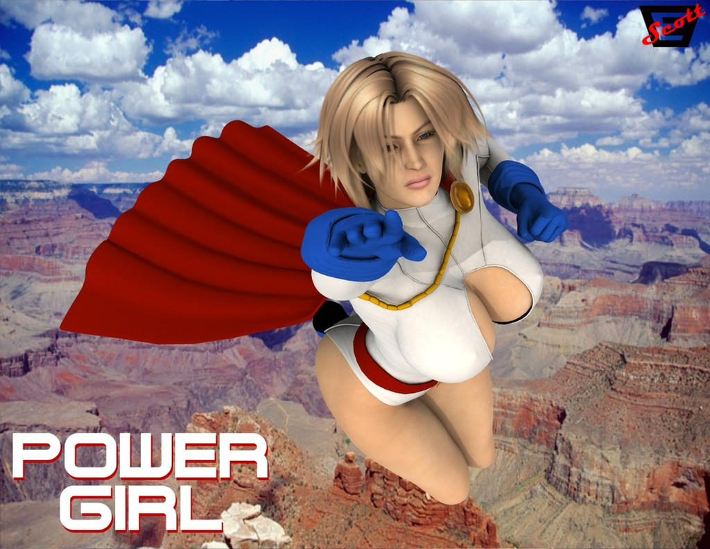 Power Girl Flying