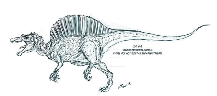 Commission Sketch Spinosaurus