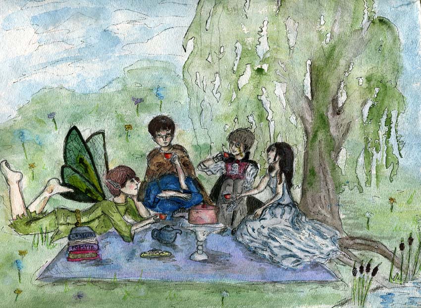 Creatures' Tea Party by quixotical