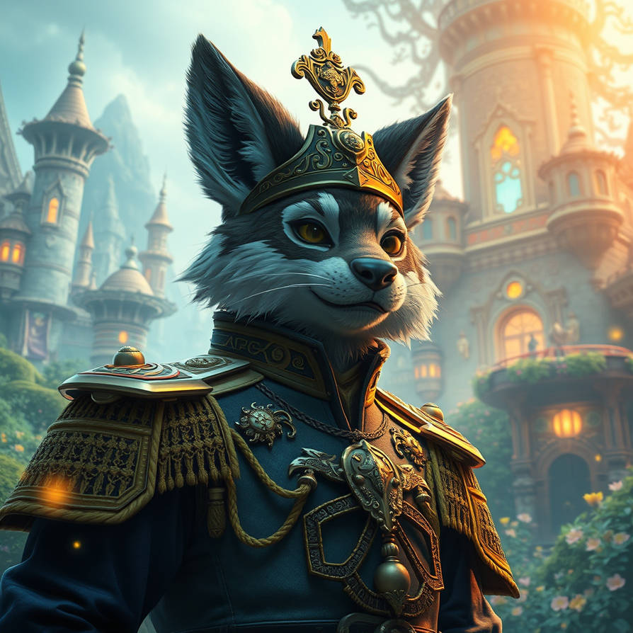 Detailed ceremonial military attire, enchanted kin