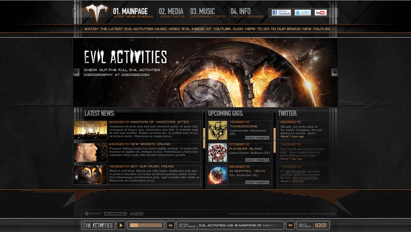 Evil-Activities Website