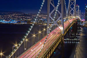 Beautiful Bay Bridge at Night