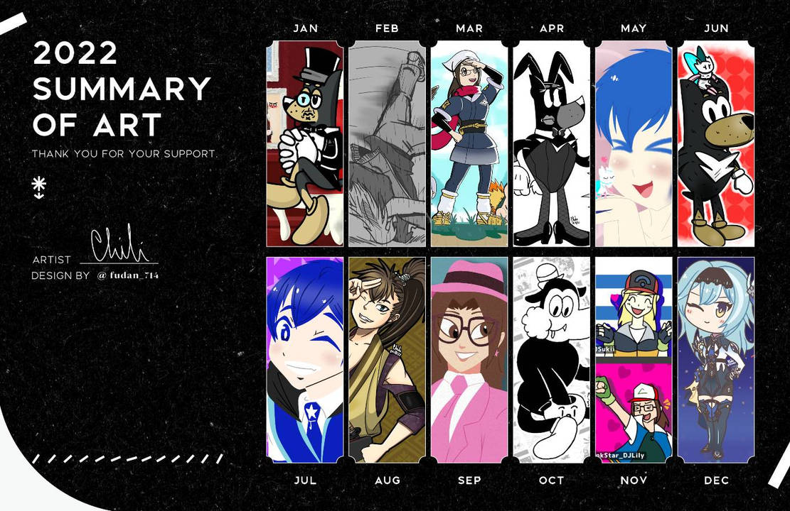Lithe Dog Chili's Summary of Art 2022 by ChiliTheDog on DeviantArt