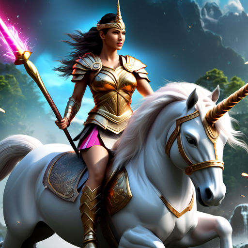 Amazon Warrior Fun Ride Amazon Warrior riding a Unicorn by FantasyStar125 on DeviantArt