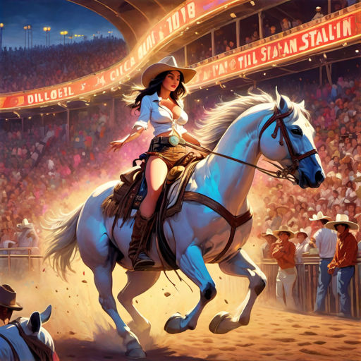 Rodeo Ride Deviantart Cowgirl riding a Lipizzaner Stallion at the Rodeo by FantasyStar125 on ...