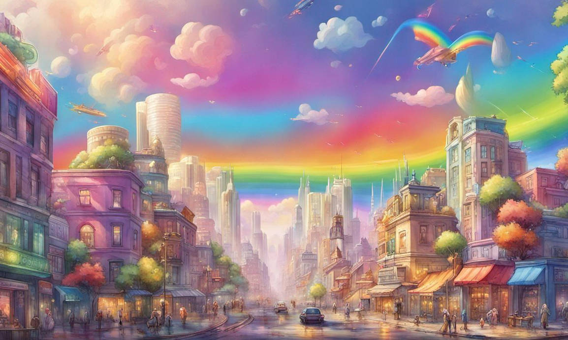 Rainbow city by cerys127 on DeviantArt