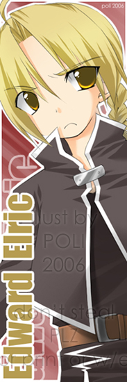 Edward Elric bookmark, foo