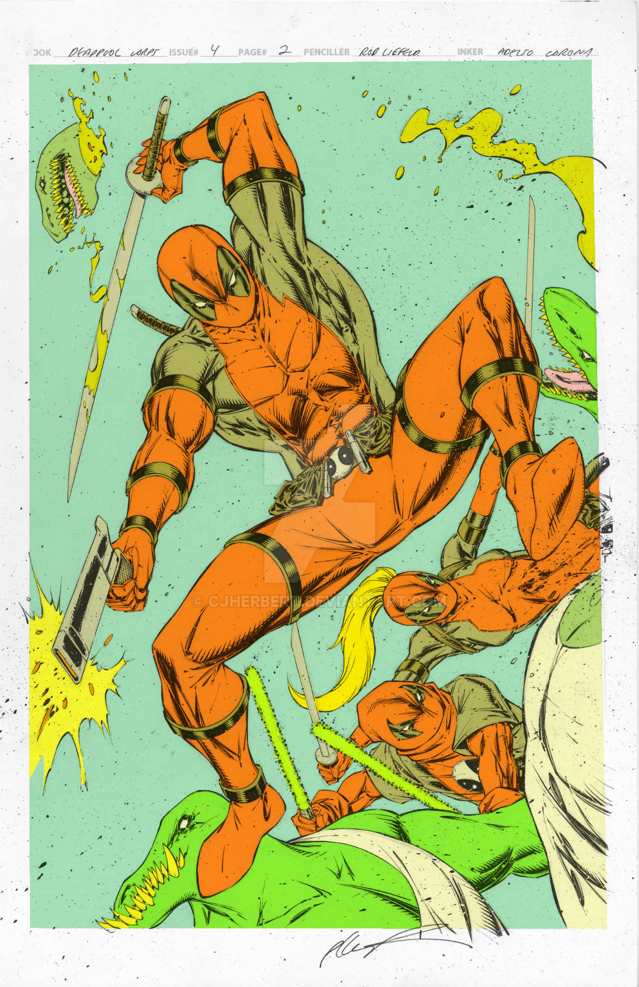 All Deadpool Colours Deadpool Corps Issue 4 - Alternate Colours by cjherbert on DeviantArt