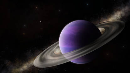 A purple gas giant