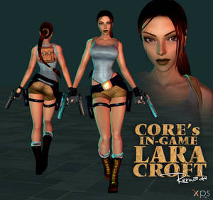 Core's In-Game Lara Croft Remade Model for XPS