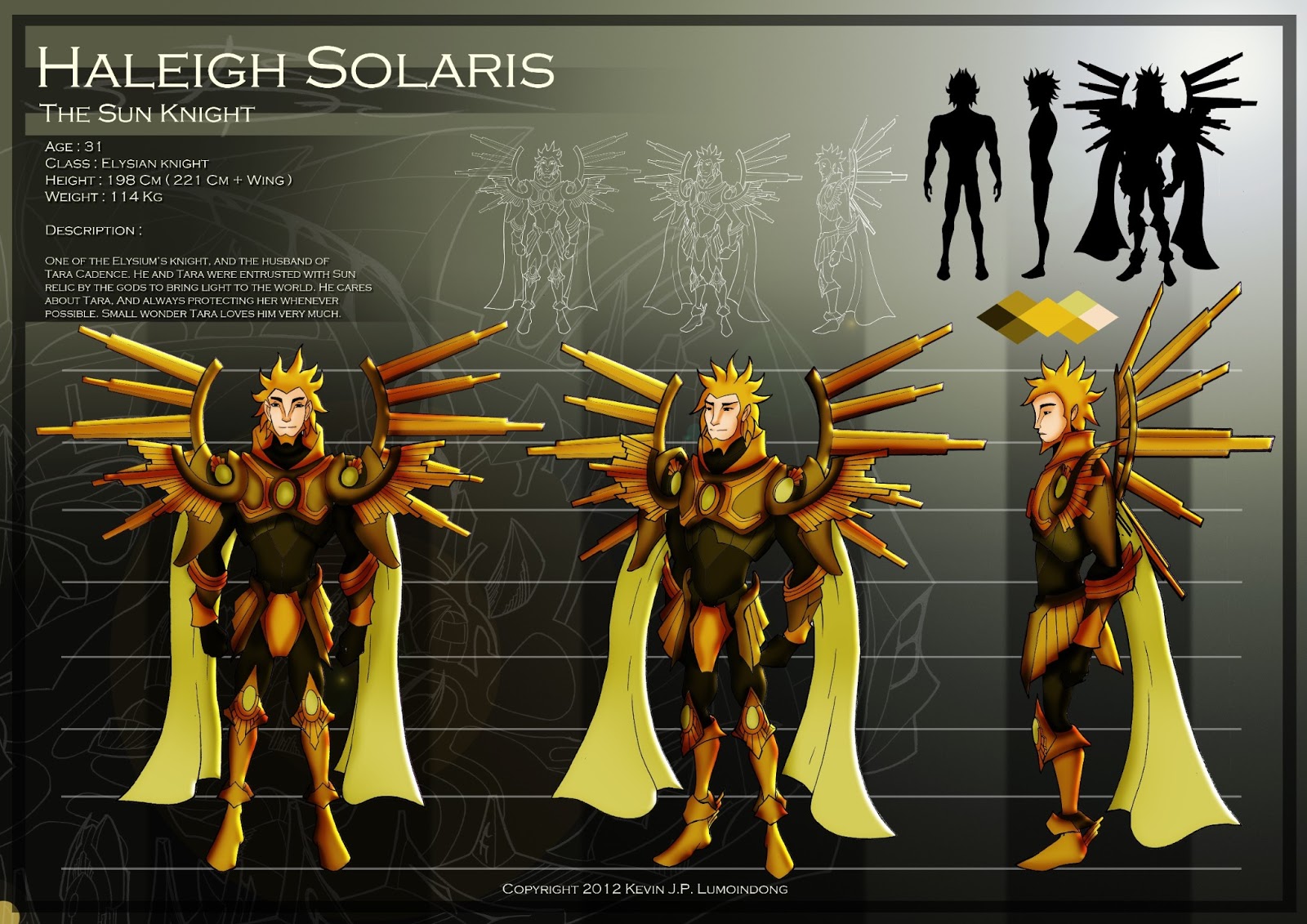 Haleigh Solaris Character Sheet ( The Sun Knight ) by JPL