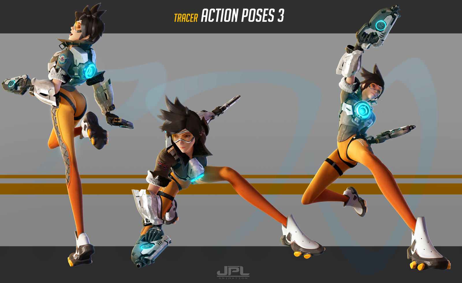 Tracer Reference OVERWATCH Tracer Action Poses 3 by JPL-Animation on DeviantArt