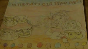 my digimon comic 'tatsumon's birthday party' cover