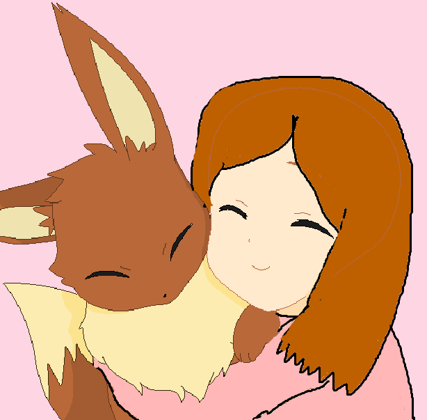 pokemon yellow - me and kindle *as eevee*