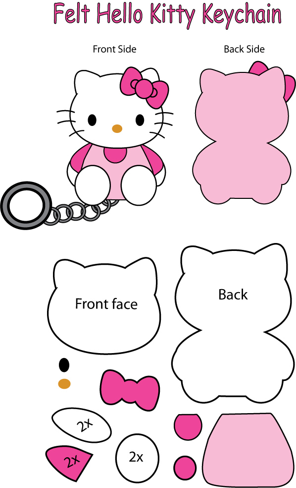 Hello Kitty felt Keychain