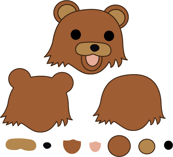 Pedobear pillow pattern