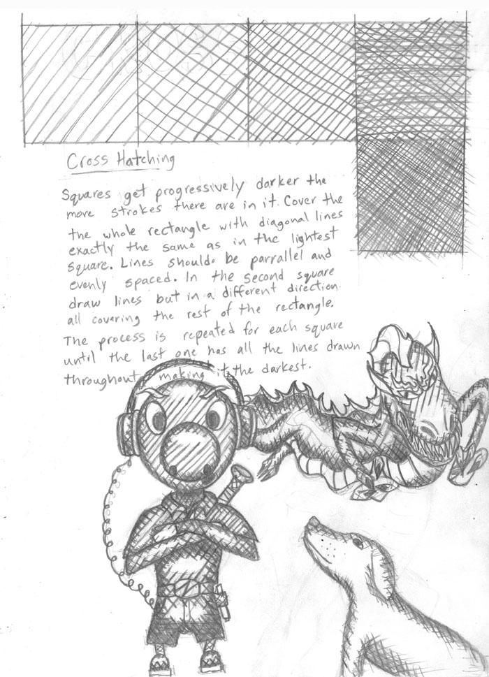 Cross hatching practice. by Bluegun45 on DeviantArt