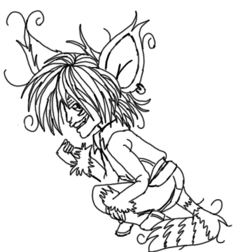 Crazy Cheshire Line art