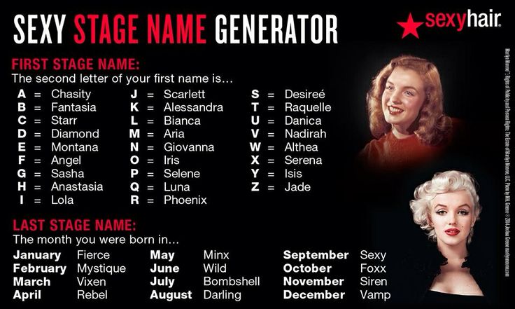 Sexy Stage Name Generator