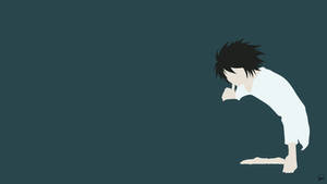 L (Death Note) Minimalist Wallpaper