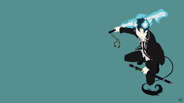 Rin Okumura (Ao no Exorcist) Minimalist Wallpaper