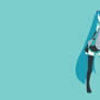 Hatsune Miku (Vocaloid) Minimalist Wallpaper