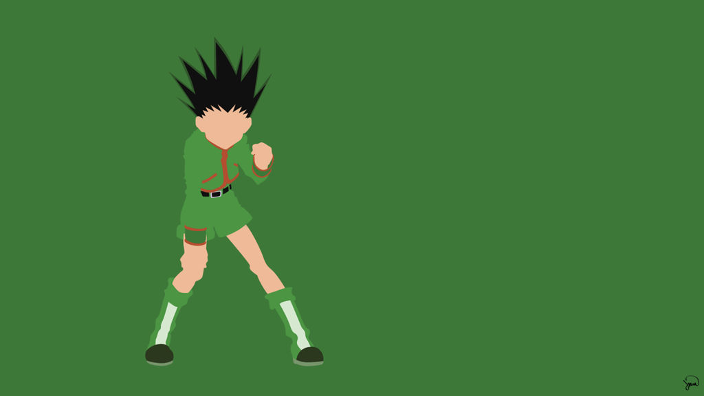 Gon Freecss (Hunter x Hunter) Minimalist Wallpaper by greenmapple17 on