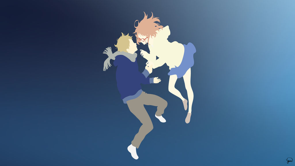 Kyoukai no Kanata Minimalist Wallpaper by greenmapple17