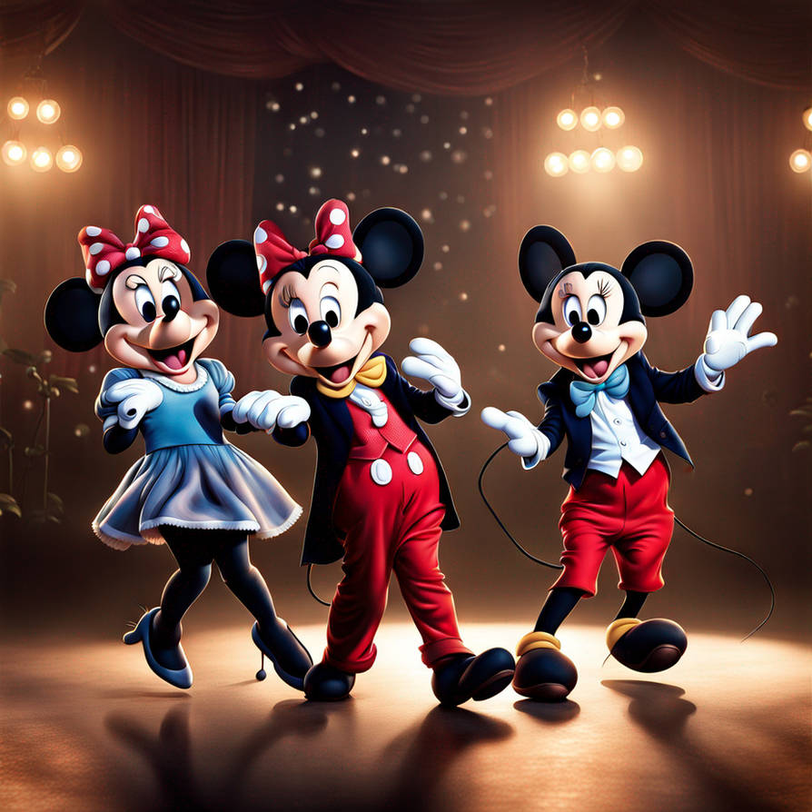 Mickey Dancing Mickey and Minnie Mouse dancing in the 50s diner by IloveToonssomuch on ...