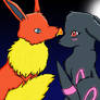 Flareon and Umbreon