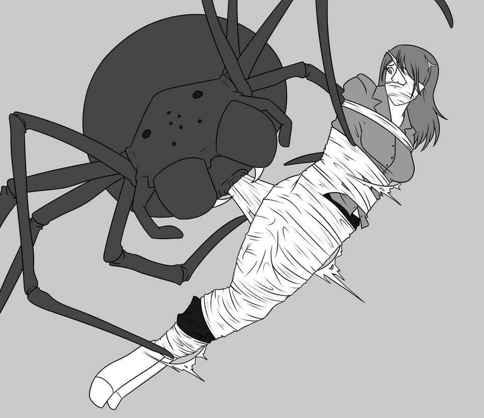 Girl Mummification Spider Cocoon