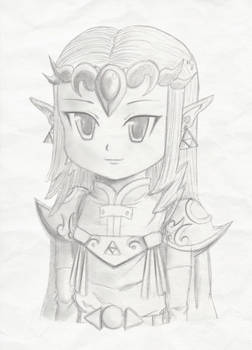 Oracle Princess Zelda in pencil