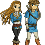 BOTW Link + Zelda