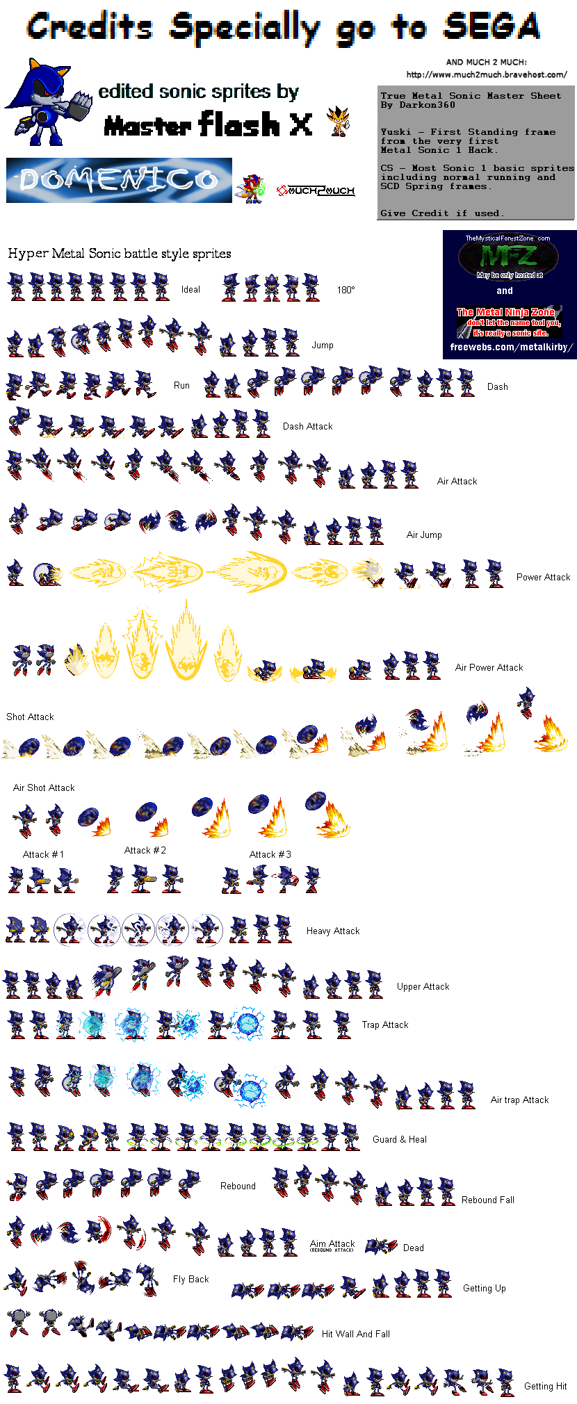 Hyper Metal Sonic Sprites