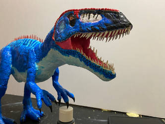 Giganotosaurus sculpture model painted.