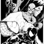 Spidey universe print black and white