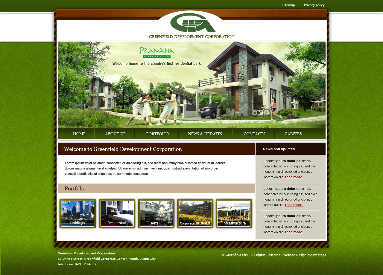 Greenfield Corp Website