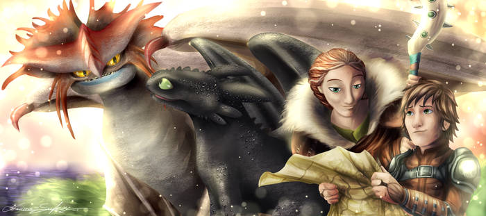 How to train your dragon duo - Valka and Hiccup