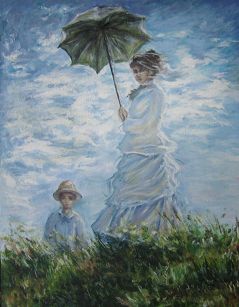 Woman With A Parasol Monet By Laiquendi Elf On Deviantart