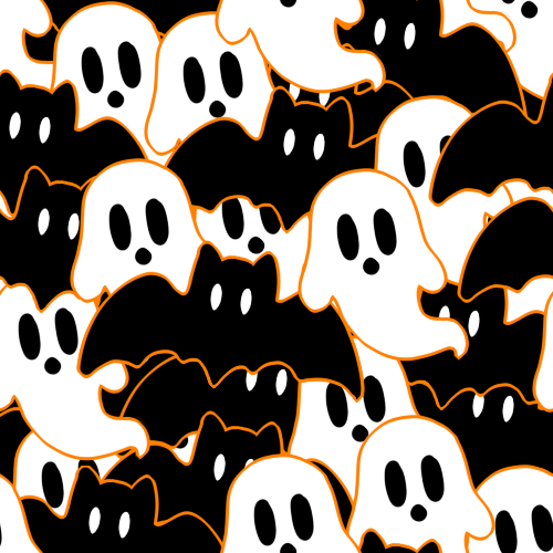 F2U - Halloween - Bats and Ghosts Tile