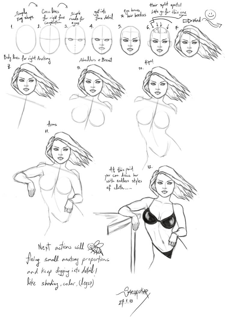 Women figure drawing Tutorial by sardaukar24 on DeviantArt